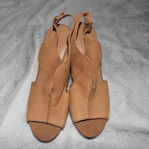 Franco Sarto Tan Wedges